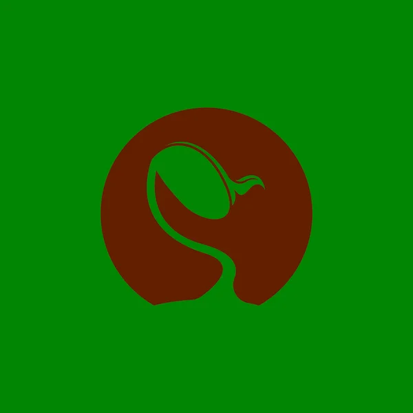 Nasiona Natura Logo Wektor Szablon Ilustracja — Wektor stockowy