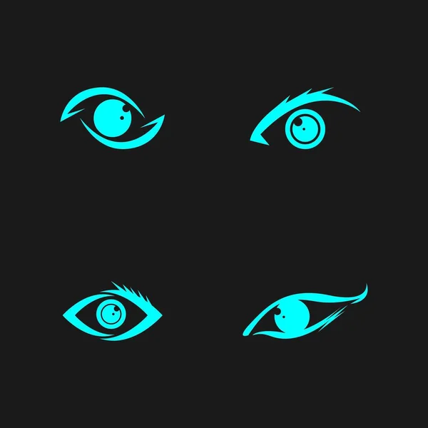 Векторный Шаблон Логотипа Уходу Глазами — стоковый вектор