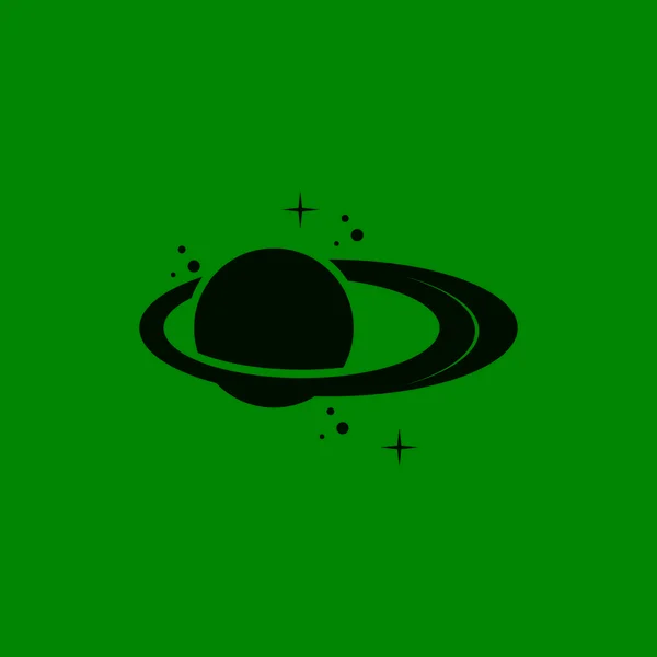 Saturno Planeta Símbolo Vector Ilustración — Vector de stock