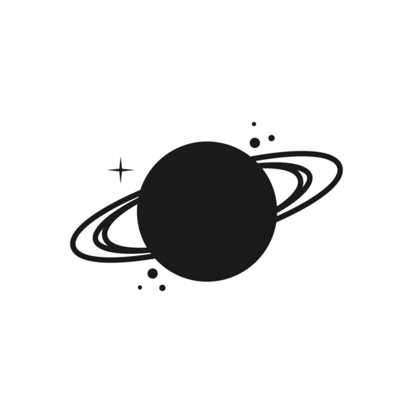Символическая Векторная Иллюстрация Планеты Сатурн — стоковый вектор