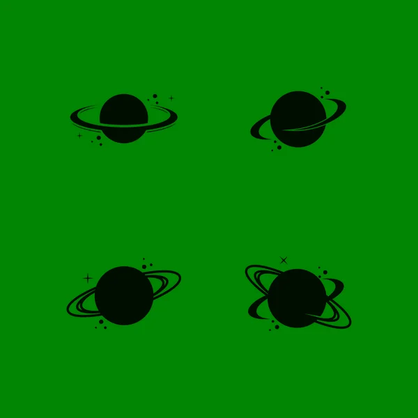 Planeta Saturno Símbolo Ilustração Vetorial — Vetor de Stock