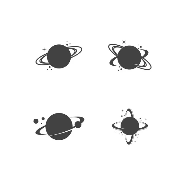 Saturn Planet Symbol Vector Illustration — Stock Vector