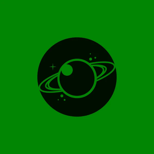 Ilustracja Wektora Symbolu Planety Saturn — Wektor stockowy