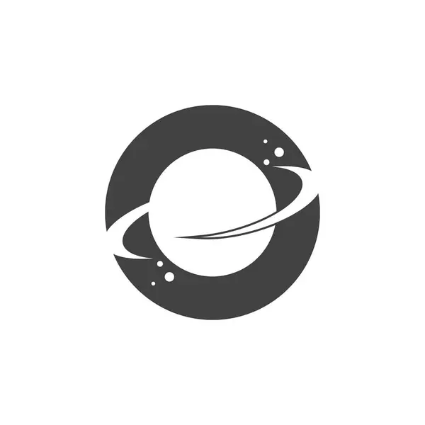 Symbol Planety Saturn Vektorová Ilustrace — Stockový vektor