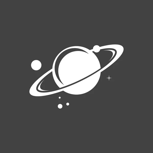 Planeta Saturno Símbolo Ilustração Vetorial —  Vetores de Stock