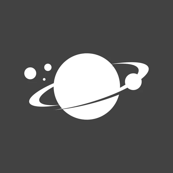 Pianeta Saturno Simbolo Vettore Illustrazione — Vettoriale Stock