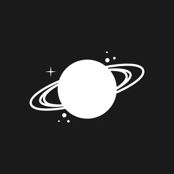 Символическая Векторная Иллюстрация Планеты Сатурн — стоковый вектор