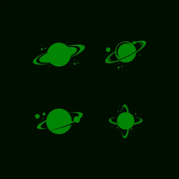 Pianeta Saturno Simbolo Vettore Illustrazione — Vettoriale Stock
