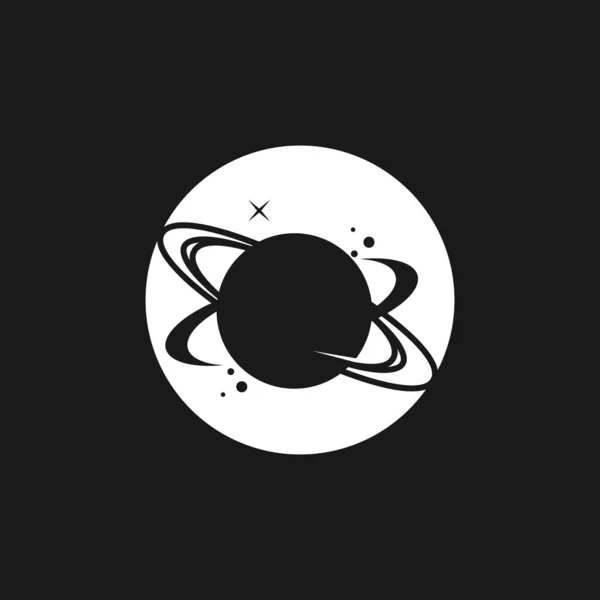 Een Saturnus Planeet Symbool Vector Illustratie — Stockvector