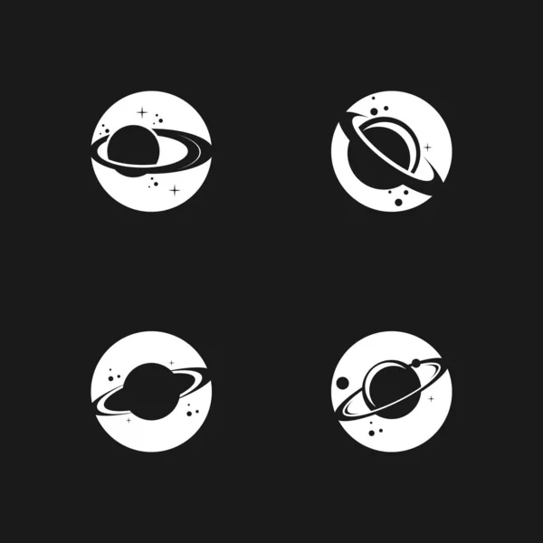 Planeta Saturno Símbolo Ilustração Vetorial — Vetor de Stock