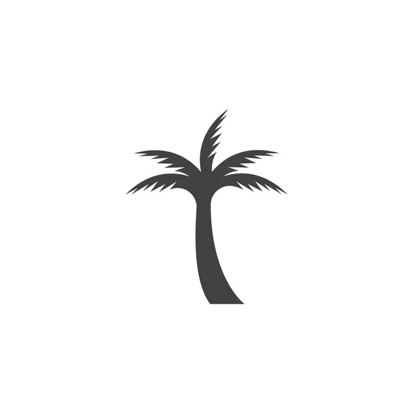Silueta Symbolu Palmového Kokosového Stromu — Stockový vektor