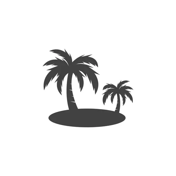 Пальмовый Кокосовый Силуэт — стоковый вектор