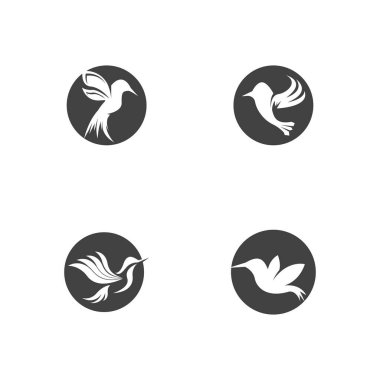 Mırıldayan kuş silueti sanat logosu çizimi