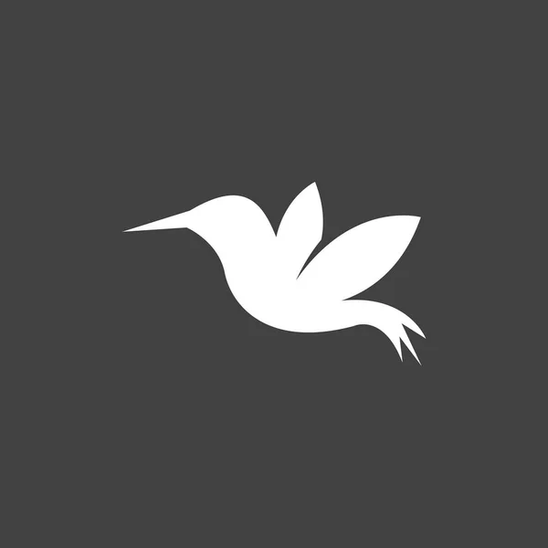 Колібрі Птах Силует Мистецтва Логотип Векторні Ілюстрації — стоковий вектор