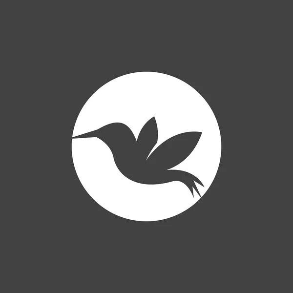 Kolibri Silhouette Kunst Logo Vektor Illustration — Stockvektor