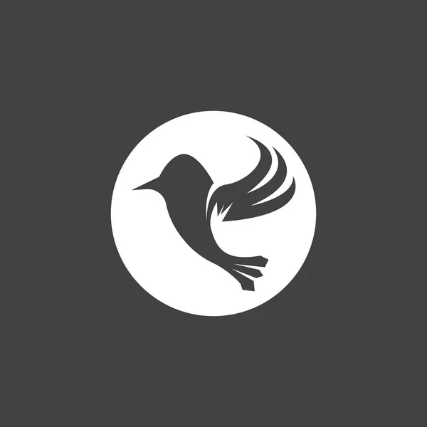 Kolibrie Silhouet Kunst Logo Vector Illustratie — Stockvector