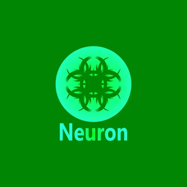 Plantilla Vector Símbolo Logotipo Neurona — Archivo Imágenes Vectoriales