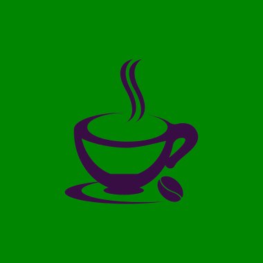 Kahve kupası simgesi ve Sembol Vektör Şablonu İllüstrasyonu