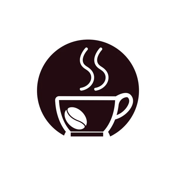 Εικόνα Κύπελλο Καφέ Και Σύμβολο Διάνυσμα Πρότυπο Εικονογράφηση — Διανυσματικό Αρχείο