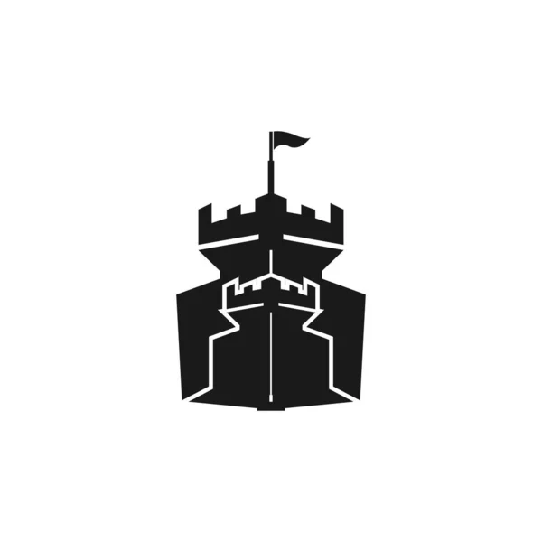 Векторный Шаблон Логотипа Замка — стоковый вектор