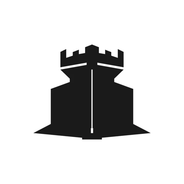 Kasteel Logo Vector Illustratie Template — Stockvector