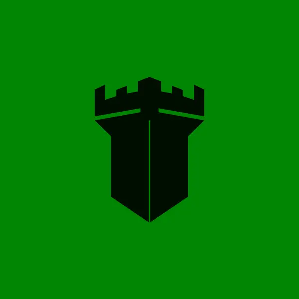 Замок Логотип Векторні Ілюстрації Шаблон — стоковий вектор