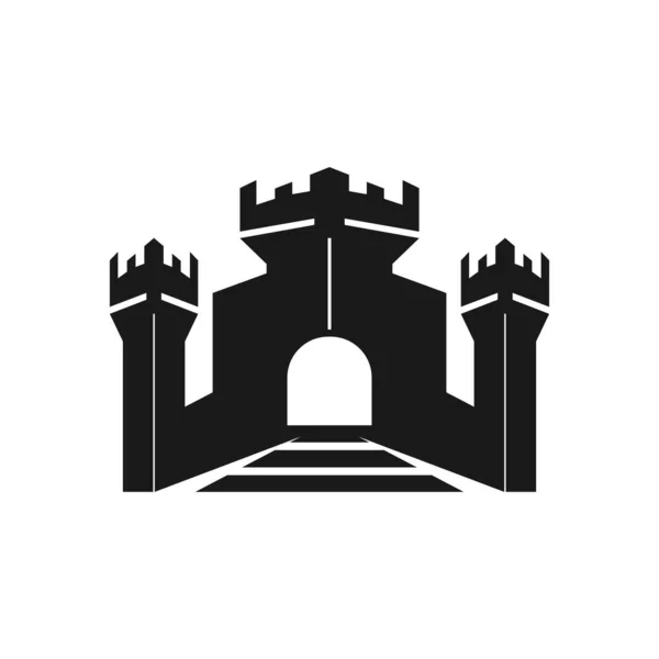 Modello Illustrazione Vettoriale Logo Del Castello — Vettoriale Stock