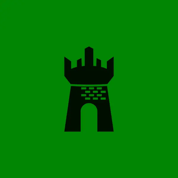 Modello Illustrazione Vettoriale Logo Del Castello — Vettoriale Stock