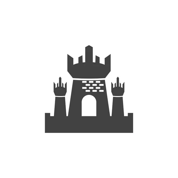 城ロゴベクトルイラストテンプレート — ストックベクタ