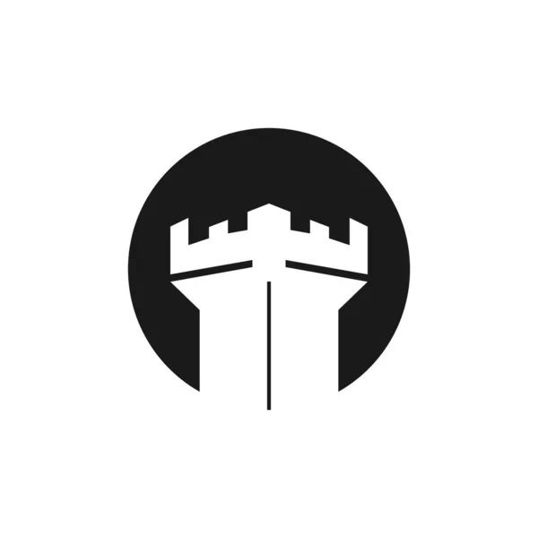 Πρότυπο Εικονογράφησης Φορέα Λογότυπου Κάστρου — Διανυσματικό Αρχείο