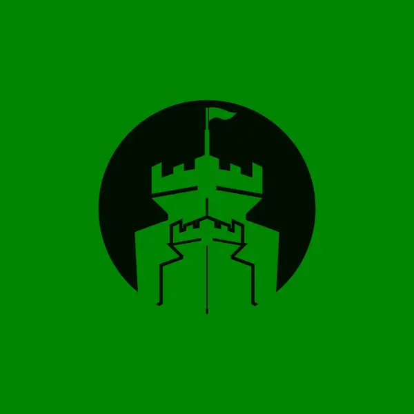 Замок Логотип Векторні Ілюстрації Шаблон — стоковий вектор