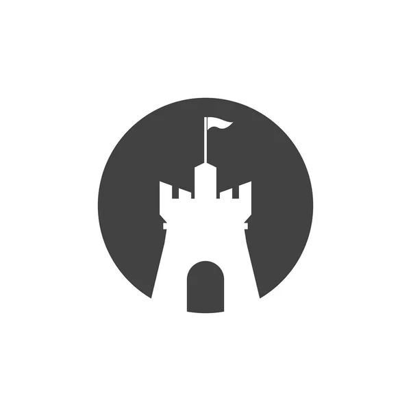 城ロゴベクトルイラストテンプレート — ストックベクタ