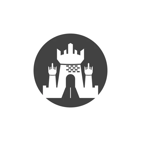 Modelo Ilustração Vetor Logotipo Castelo —  Vetores de Stock
