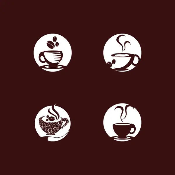 Ilustracja Ikona Filiżanki Kawy Symbol Wektor Szablon — Wektor stockowy