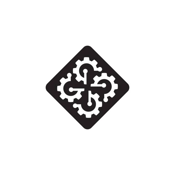 Illustration Modèle Vecteur Logo Technologie Entreprise — Image vectorielle