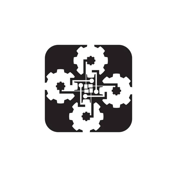 Business Technology Logo Vector Sjabloon Illustratie — Stockvector
