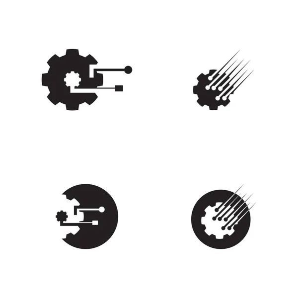 Illustrazione Del Modello Vettoriale Del Logo Della Tecnologia Aziendale — Vettoriale Stock