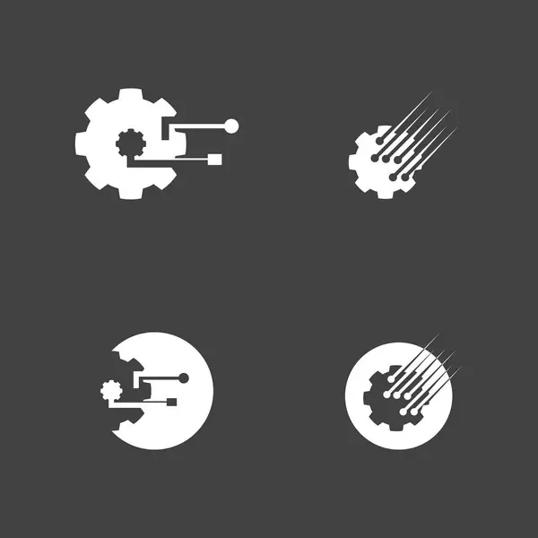 Logo Tecnología Empresarial Vector Template Illustration — Vector de stock
