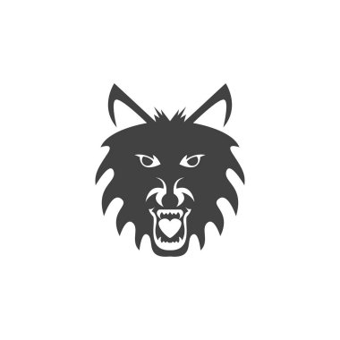 Kurt Silüeti Simgesi ve Sembol Vektör Şablonu İllüstrasyonu