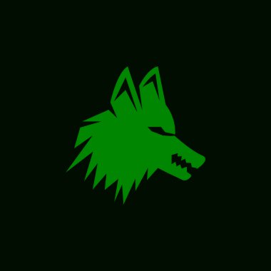 Kurt Silüeti Simgesi ve Sembol Vektör Şablonu İllüstrasyonu