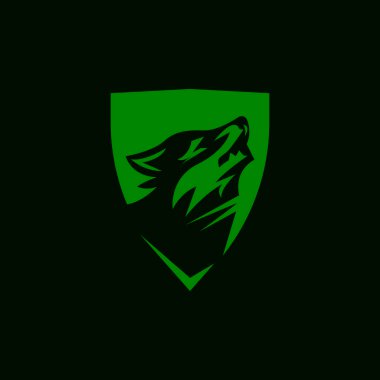 Kurt Silüeti Simgesi ve Sembol Vektör Şablonu İllüstrasyonu