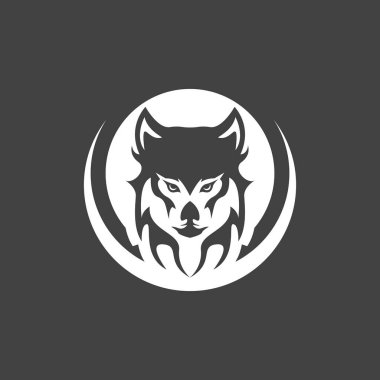 Kurt Silüeti Simgesi ve Sembol Vektör Şablonu İllüstrasyonu