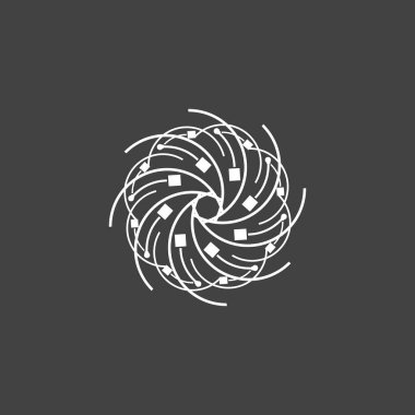 Çember Çember Girdabı Soyut Logo Vektörü