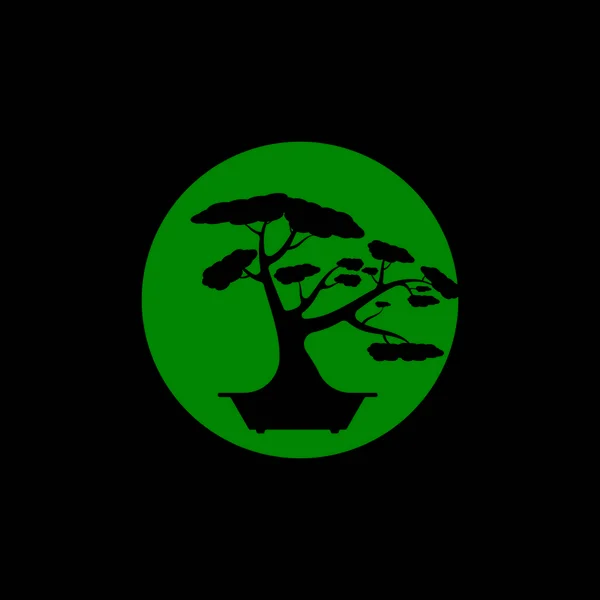 Разработка Логотипа Bonsai Японский Дизайн Логотипа Mini Small Plant Tree — стоковый вектор