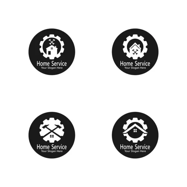 Servisi Nşaat Logo Vektör Şablonu — Stok Vektör