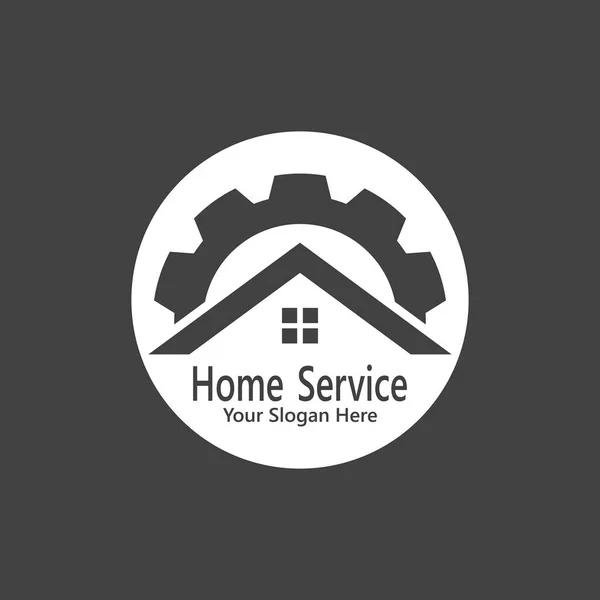 Home Service Construction Logo Vector Template — Stock Vector