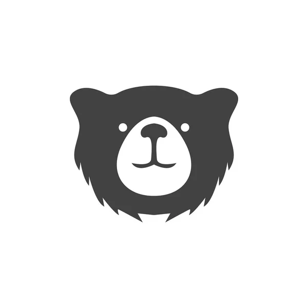 Ikona Medvěda Ukázka Vektorové Šablony Symbolu — Stockový vektor