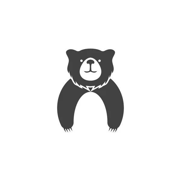 Ícone Urso Modelo Vetor Símbolo Ilustração — Vetor de Stock