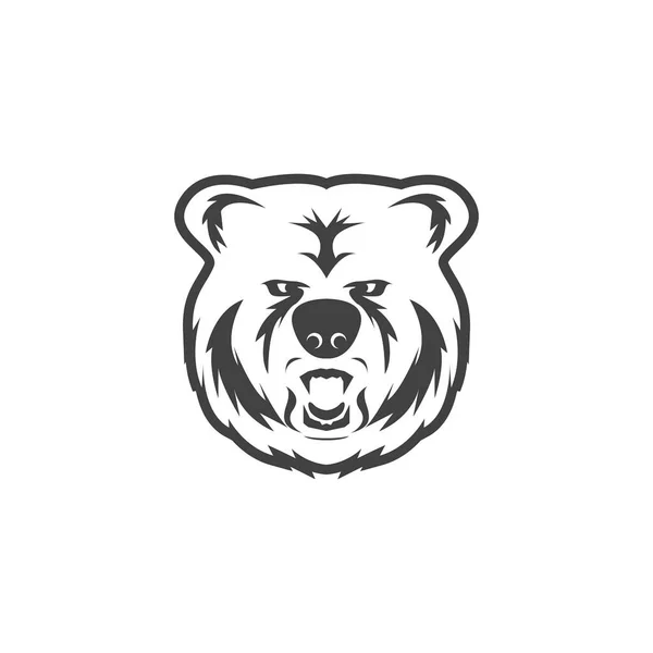 Ведмідь Значок Символ Векторні Ілюстрації Шаблону — стоковий вектор