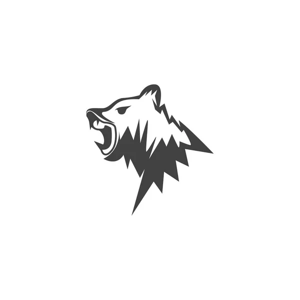 Ícone Urso Modelo Vetor Símbolo Ilustração —  Vetores de Stock